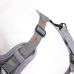 cat Chest Harness and Leash, Anti-Escape Adjustable Soft mesh cat Leash and Chest Harness Set for All Types of Cats cat Vests (Grey, 6.6-9.9lb)