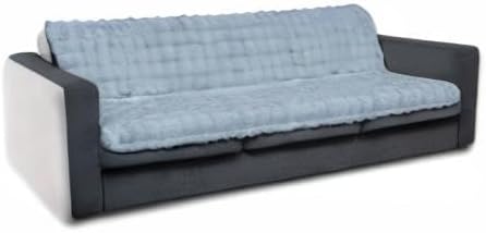 Waterproof Dog Bed Cover, Soft Plush Pet Blanket with Anti-Slip Back for Bed Couch Sofa, Furniture Protector for Small, Medium and Large Dogs and Cats (LightGrey-Bubble, 52"x82")