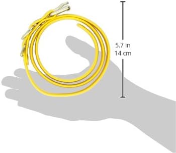 Educator Biothane Dog Collar, Waterproof, Odorproof, Metal Buckle and D Ring, Adjustable for Custom Fit, Cool and Comfortable, for Small, Medium, or Large Dogs, 3/4-Inch, Yellow