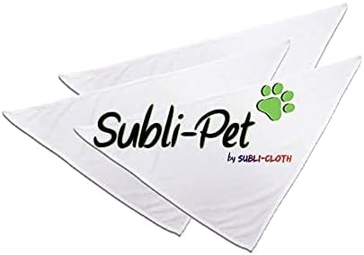 Customizable Dog and Cat Bandana Scarf Subli-Pet Custom Sublimation by Subli-cloth Pack x 12units (Large)