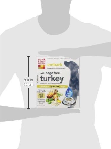 The Honest Kitchen Human Grade Dehydrated Grain Free Dog Food – Complete Meal or Dog Food Topper – Turkey 4 lb (makes 16 lbs)