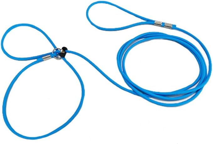 Mini Pig Harness & Leash -Adjustable- 12' in Length -Also fits Pot Bellied Pigs and Other Animals - Ferrets, Rabbits, Dogs, Cats (Blue)