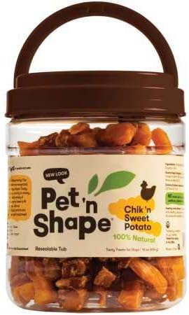 Pet 'n Shape Sweet Potato Chews Jerky Dog Treats - 1 Pound