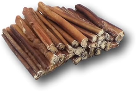Top Dog Chews 6” Bully Sticks –100% Natural, Grass-Fed Beef from Free-Ranging Cattle, 25 Pack, Long Lasting Dog Treats. Ideal for Chewing, Healthy Teeth & Gums