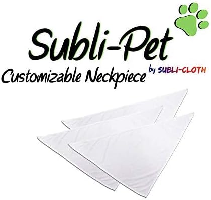 Customizable Dog and Cat Bandana Scarf Subli-Pet Custom Sublimation by Subli-cloth Pack x 12units (Large)