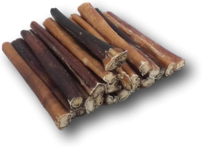 Top Dog Chews 6" Bully Sticks - 25 Pack, All-Natural, Roasted, Sourced from Free-Range Beef, High Protein, Low Fat Dog Chews for Healthy Teeth, Gums & Chewing Satisfaction.