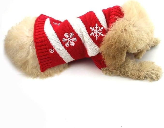 NACOCO Dog Snow Sweaters Snowman Sweaters Xmas Dog Holiday Sweaters New Year Christmas Sweater Pet Clothes for Small Dog and Cat (Snow,XXS)