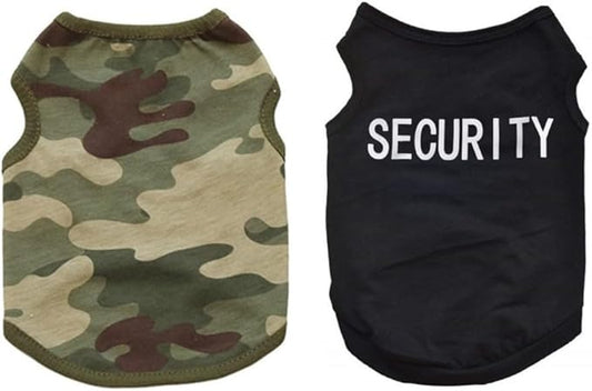 Small Dog Clothes Puppy Security Shirts French Bulldog Clothes Boy Dogs Sweatshirt Cat Extra Small T-Shirts Summer Party Dachshund Apparel