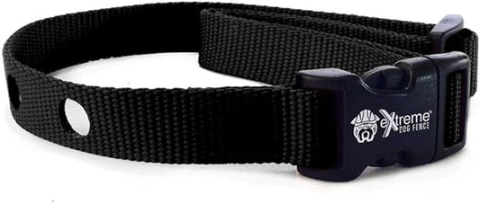 Heavy Duty Nylon Replacement Collar Strap - Compatible with Nearly All Brands and Models of Underground Electric Dog Fences and Training Collars Black