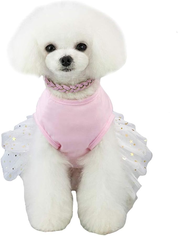 FLAdorepet Happy Easter Dog Dress Pink Bunny Pet Cat Puppy Dresses Tutu Skirt Summer Small Dog Girl Shirt Clothes Rabbit Costume (Rabbit, Medium)