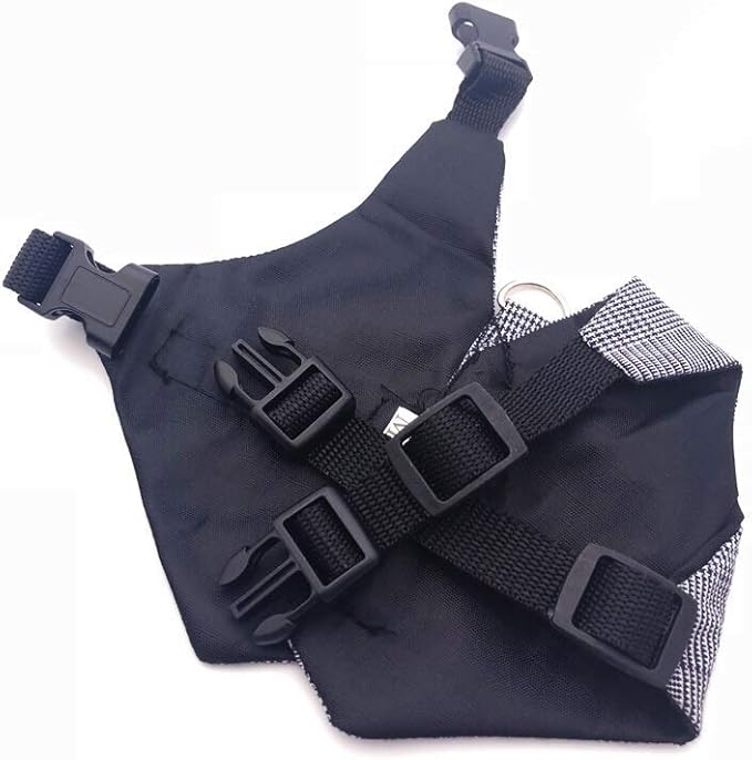 Multipurpose Rabbit Vest Harness and Leash Set Small Animal Adjustable Soft Harness with Button Decor Formal Suit Style for Bunny Rabbit Kitten Small Animal Walking (M)