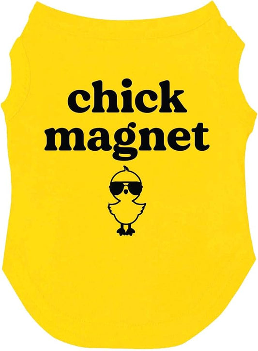 Chick Magnet Easter Dog Tee Shirt Sizes for Puppies, Toys, and Large Breeds (Yellow, 2X-Large 695)