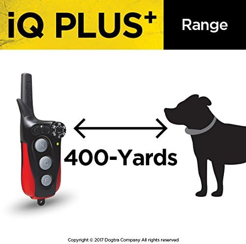 Dogtra IQ Plus+ 1-Dog Remote Training Collar - 400 Yard Range, Waterproof, Rechargeable, Static, Vibration - Includes PetsTEK Dog Training Clicker