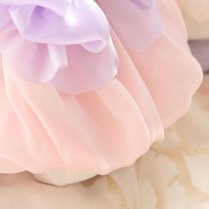 FLAdorepet Shining Dog Dress Tutu Pink Bowknot Pet Clothes for Wedding Birthday Party Doggy Gown Puppy Outfits Cat Apparel (Purple Bow, X-Small)