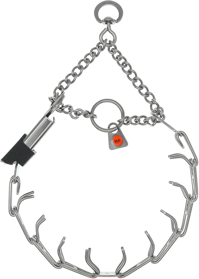 Herm Sprenger Dog Training Prong Collar with Quick Release ClicLock Buckle for Small Medium Large Dogs Stainless Steel Collar for Dogs Made in Germany (16in x 2.25mm)