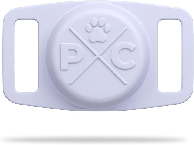 Pup Culture Airtag Dog Collar Holder, Protective Airtag Case for Dog Collar, Airtag Loop for GPS Dog Tracker, Dog Trackers for Apple iPhone, Airtag Pet, Dog Airtag Holder, Lavender