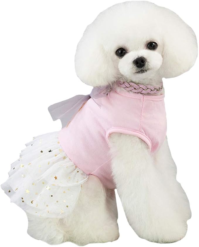 FLAdorepet Happy Easter Dog Dress Pink Bunny Pet Cat Puppy Dresses Tutu Skirt Summer Small Dog Girl Shirt Clothes Rabbit Costume (Rabbit, Medium)