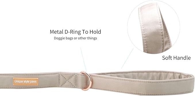 Unique style paws Silk Dog Leash Durable Dog Leashes with Welded D-Ring Comfortable Handle for Small Medium Large Dogs