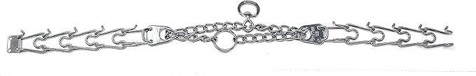Herm Sprenger Prong Dog Training Collar Ultra-Plus Chrome Plated Steel Pet Pinch Collar for Dogs Made in Germany 23in x 3.2mm (Neck Size up to 19 inches) Medium