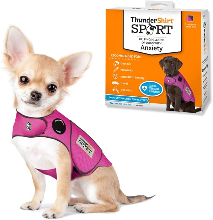 ThunderShirt for Dogs, XX Small, Fuchsia Sport - Dog Anxiety Relief Calming Vest