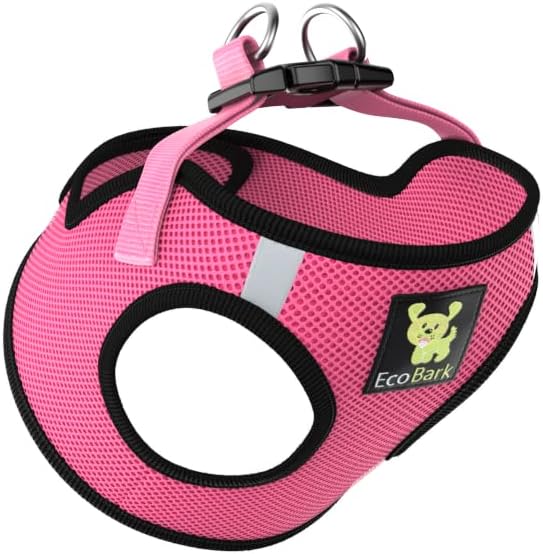 EcoBark Step in Dog Harness Reflective Soft Ultra Padded Mesh Dog Harnesses for XXS, XS, Small, and Medium Dogs Eco-Friendly Comfort Secure Halter No Pull Adjustable Pet Vest