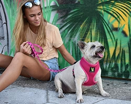 EcoBark Dog Harness - Max Comfort Luxurious Soft Mesh - Over The Head No Pull & No Choke Halter Harness Vest - Eco-Friendly Body Harness for Puppy, Toy Breeds, Small & Medium Dogs (Medium, Pink)