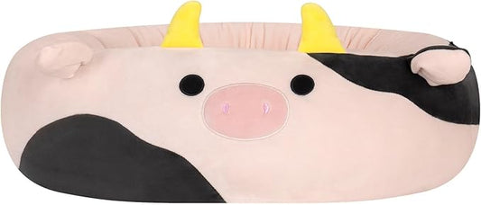 Squishmallows Original 24-Inch Connor The Cow Pet Bed - Medium-Sized Ultrasoft Official Jazwares Plush Pet Bed