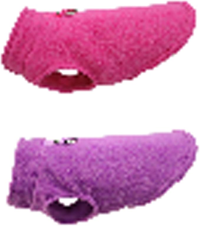 2 Pieces Fleece Dog Clothes Vest Winter Warm Dog Sweaters for Small Dogs Male Female Fall Pullover Puppy Clothes with D-Ring Soft Puppy Sweater (Rose,Purple, Large)