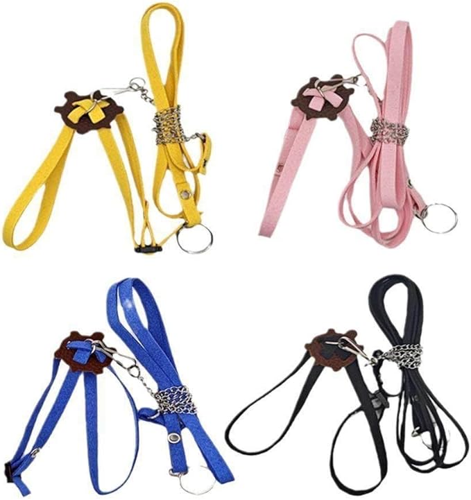 Tortoise Leash, Adjustable Control Rope Turtle Leash and Harness Pet Walking Rope for Small Medium and Large Turtle Pets Outdoor Walking Training Supplies,Blue S