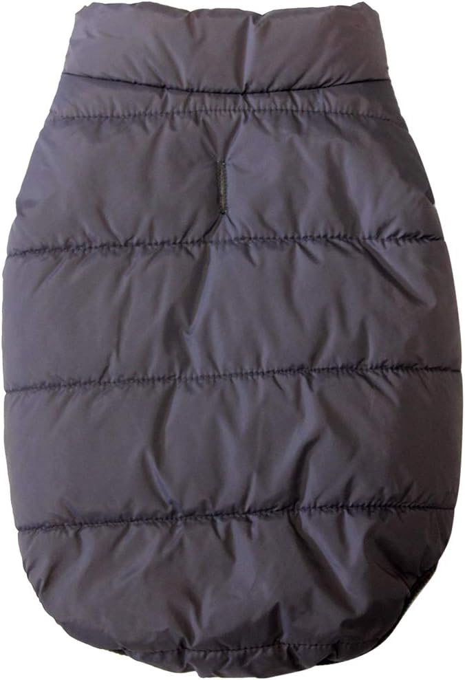 2 Layers Fleece Lined Warm Dog Jacket for Puppy Winter Cold Weather,Soft Windproof Small Dog Coat,Grey XS