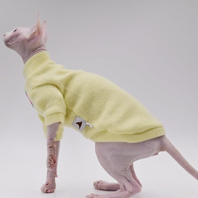 Sphynx Cat Clothes Autumn and Winter Thickened Warm Quilted Vest Shirt Hairless Cat Clothes Devon Cat Bottoming Shirt Pet Cat Clothes… (X-Small, Rose Red)