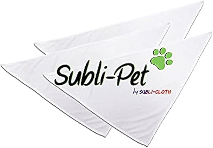 Customizable Dog and Cat Bandana Scarf Subli-Pet Custom Sublimation by Subli-cloth Pack x 12units (Large)