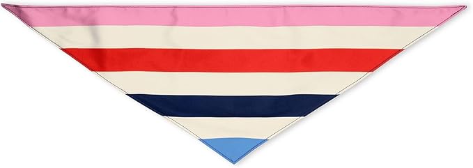 kate spade new york Pet Bandana for Boy or Girl Dogs, Lightweight Bandana for Dog, Cute Dog Scarf for Small or Medium Pets, Adventure Stripe