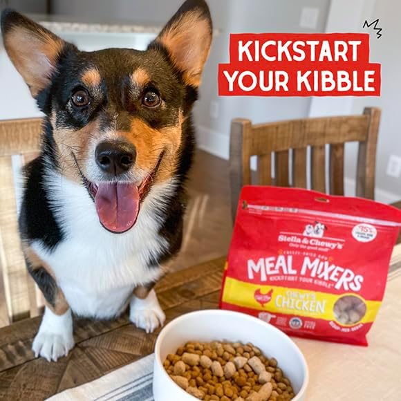 Stella & Chewy's Freeze-Dried Raw Chicken Meal Mixers- Dog Food Topper and Mixer - Made with 95% Cage-Free Chicken, Organs & Bone - Perfect for Picky Eaters - Grain-Free - 35oz