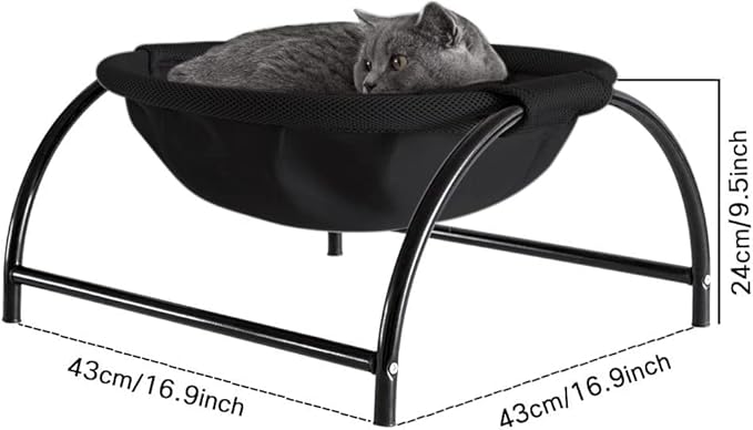 Cat Bed Dog Bed Pet Hammock Bed Cat Sleeping Cat Supplies Pet Supplies Whole Wash Stable, Detachable & Breathable Easy Assembly Indoors Outdoors, 16.9 in x 16.9 in x 9.5 in
