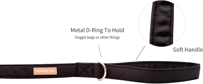Unique style paws Silk Dog Leash Durable Dog Leashes with Welded D-Ring Comfortable Handle for Small Medium Large Dogs