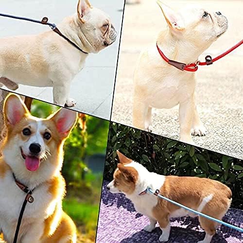 MayPaw Slip Lead Control Leash for Dogs No Pull, 13+ Colors Classic Dog Lead 7FT Pet Slip Leash, 1/4” Rope Leashes for Small Medium Animals (7ft*1/4", Pink)