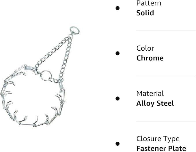 Herm SPRENGER Ultra-Plus Prong Dog Training Collar, 2.25 mm x 13" Neck Size, 16" Chain Length, Steel Chrome Plated Dog Prong Collar, Pinch Collar for Dogs, Dog Correction Collar