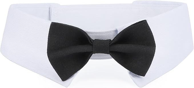 Segarty Dog Bow Tie, Adjustable Black Bowtie Collar for Extra Large Dogs, Dog Neck Tie Tuxedo Comfortable Cotton Boy Pets Grooming Accessories for Formal Wedding Holiday Birthday Gift Party