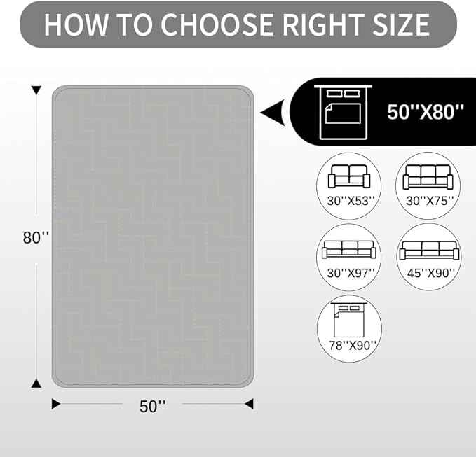 fuguitex Waterproof Dog Bed Cover Couch Cover for Pet Anti-Slip Cat Mat Pet Pad Blanket for Sofa Chair Recliner Bed Furniture Protrctor