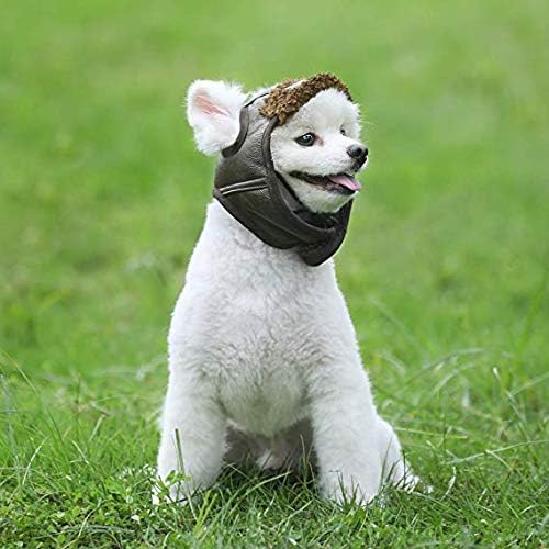 leconpet Dog Aviator Hat, Dog Winter Pilot Hat with Ear Flaps for Cold Weather (XL, Brown)