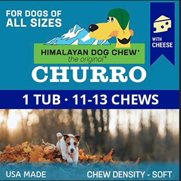 Himalayan Pet Supply CHURRO Himalayan Cheese Treats | Cheese Churro | Lactose Free - Gluten Free - Grain Free | USA Made | for All Breeds | 11-13 Churros | Real Himalayan Cheese