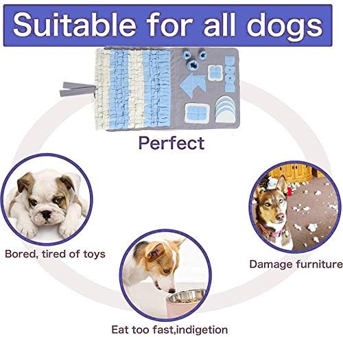 Snuffle Mat for Dogs, M Size 23.6" x 39.4" for Small/Medium Breed Dogs, Non-Slip&Durable&Machine Washable Interactive Sniff mat for Pets, Encourage Pet’s Natural Foraging Skills.