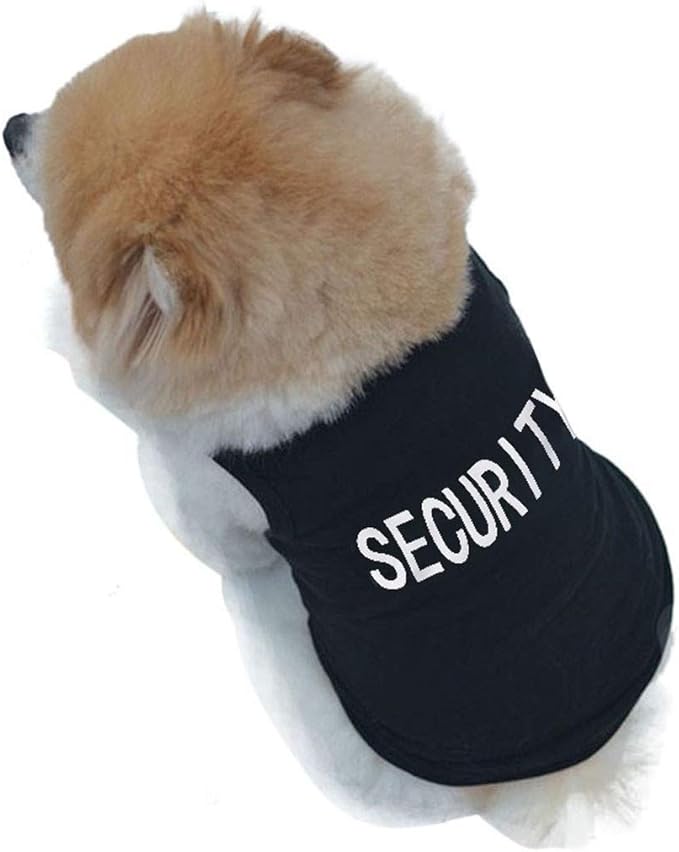 Small Dog Clothes Puppy Security Shirts French Bulldog Clothes Boy Dogs Sweatshirt Cat Extra Small T-Shirts Summer Party Dachshund Apparel