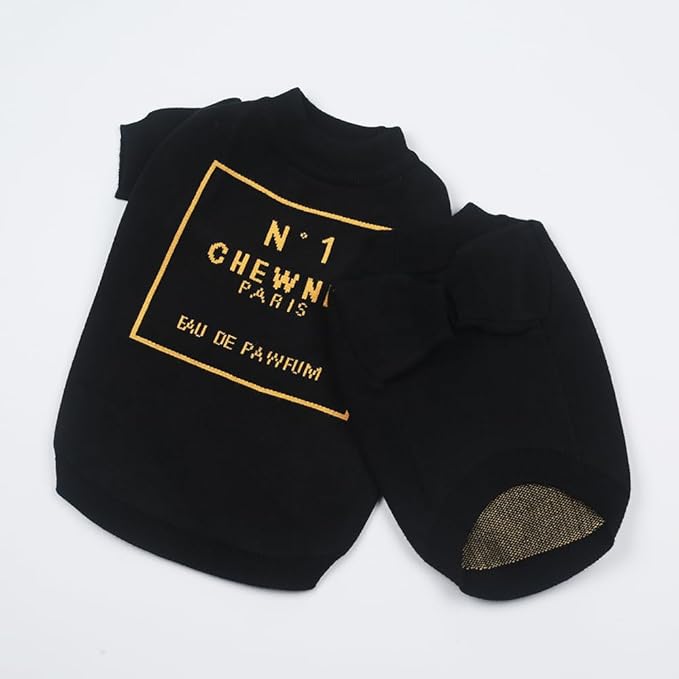 Designer Dog Clothes Sweater Shirt Outfit Small XS Teacup Cute Dogs Puppies French Bulldog Dachshund Chihuahua Cats Maltese Boy Girl (Large, Chewnel)