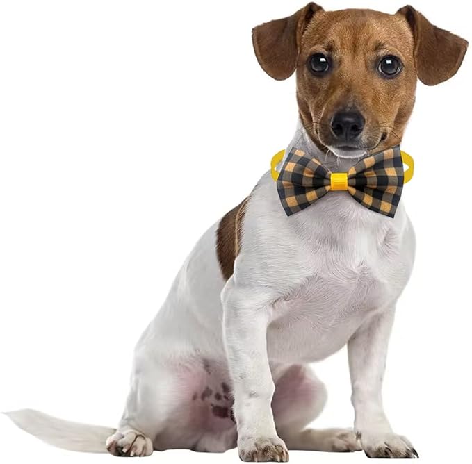 20 pcs Pet Dog Bow Tie Lattice Style Small Dog Pet Accessories Cute Grooming Products Dog Supplies (Mix Color)