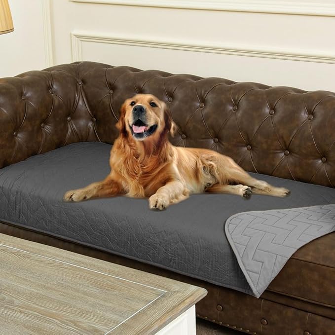 Ameritex 100% Waterproof Dog Bed Blankets Double Sided Dog Couch Cover Knurling Pattern pet Bed Cover Reversible Furniture Couch Sofa Car for Puppy Kids