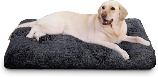 Vonabem Large Dog Bed XL, Washable Dog Crate Pad 42 Inch, Extra Large Pet Bed, Plush Soft Dog Mats for Sleeping Anti Anxiety, Anti Slip Kennel Pad 41 * 27 inch