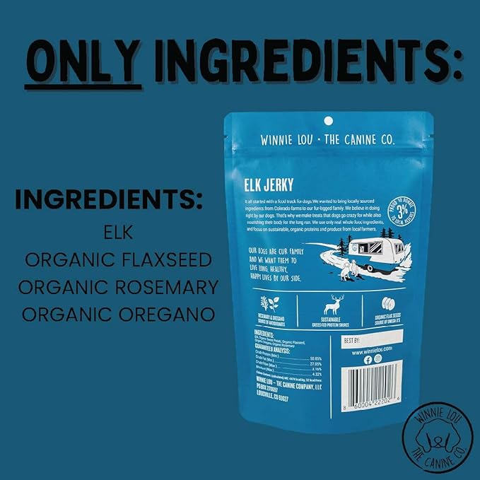 Winnie Lou Organic Made in The USA – Human Grade – – All Natural – Healthy (Elk