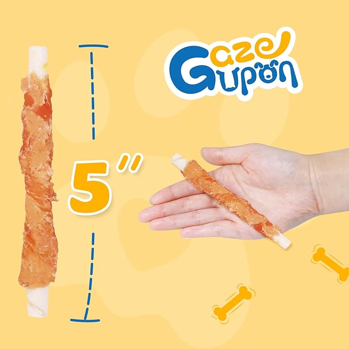 Chicken Wrapped Rawhide Dog Treats,Healthy Training Sticks, Teeth Cleaning Dog Chews w/Glucosamine Chondroitin